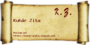 Kuhár Zita névjegykártya
